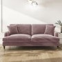 GRADE A2 - Blush Pink Velvet 3 Seater Sofa - Payton