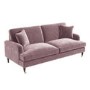 Pink Velvet 3 Seater Sofa - Payton