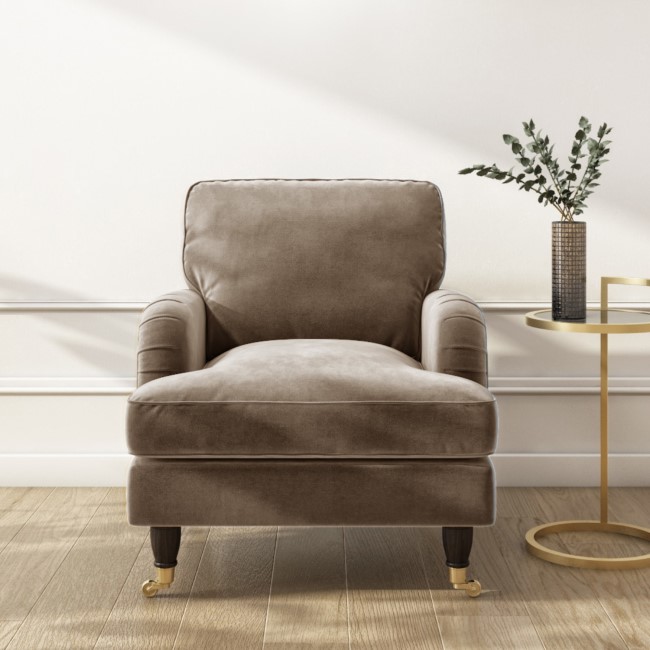 ONLY OPENED - Payton Armchair in Mink Velvet