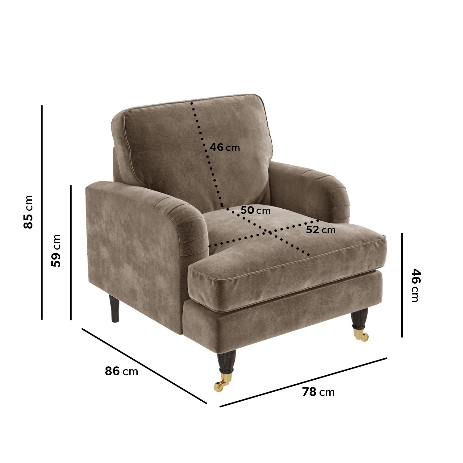 Read more about Mink velvet armchair payton