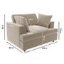 Mink Velvet Right Hand Corner Sofa and Love Seat Set - August