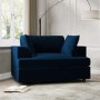 Navy Velvet Love Seat - August