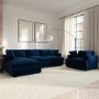 Navy Velvet Love Seat - August