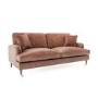 Tan Faux Leather 3 Seater Sofa - Payton