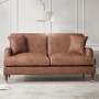 Tan Faux Leather Sofa - Seats 2 - Payton