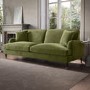 ALMOST PERFECT - Payton Olive Velvet 4 Seater Sofa