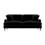 Black Velvet 4 Seater Sofa - Payton