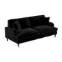 ALMOST PERFECT - Black Velvet 4 Seater Sofa - Payton