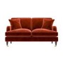 ONLY OPENED - Burnt Orange Velvet 2 Seater Sofa - Payton