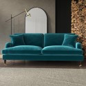 SOF212 Teal Velvet 4 Seater Sofa - Payton