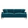 Teal Velvet 4 Seater Sofa - Payton