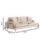 Beige Woven Fabric 4 Seater Sofa - Payton