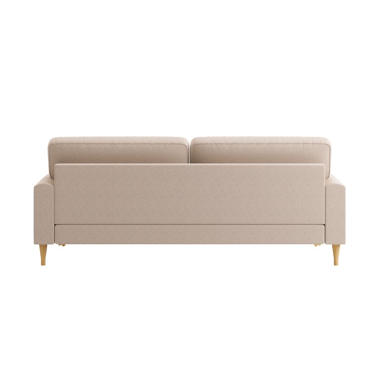 Beige Woven Fabric 4 Seater Sofa - Payton