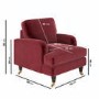 Burgundy Velvet Armchair - Payton