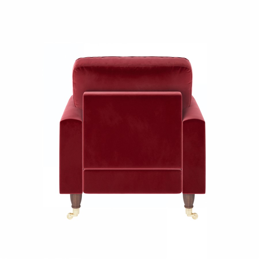 Burgundy Velvet Armchair - Payton