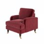 Burgundy Velvet Armchair - Payton