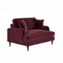 Burgundy Velvet Love Seat - Payton