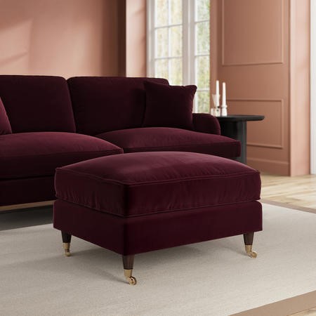 Hemingway Velvet Footstool main image 0