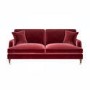 ALMOST PERFECT - Payton Claret Velvet 3 Seater Sofa