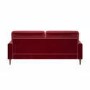 ALMOST PERFECT - Payton Claret Velvet 3 Seater Sofa