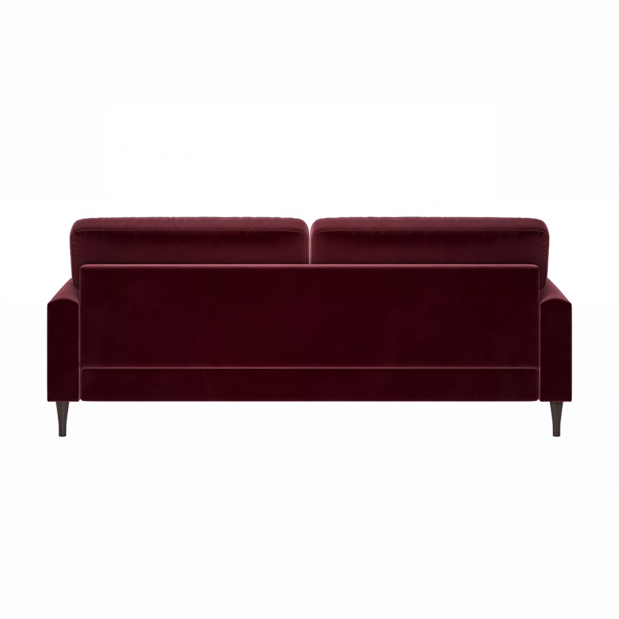 Burgundy Velvet 4 Seater Sofa - Payton