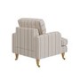 Cream Chenille Grey Striped Armchair - Payton
