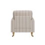 Cream Chenille Grey Striped Armchair - Payton