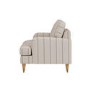 Cream Chenille Grey Striped Armchair - Payton