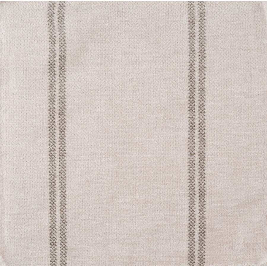 Cream Chenille Grey Striped Love Seat – Payton 