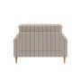 Cream Chenille Grey Striped Love Seat – Payton 