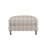 Cream Chenille Grey Striped Footstool - Payton