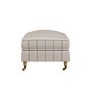 Cream Chenille Grey Striped Footstool - Payton