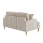 Cream Chenille Grey Striped 2 Seater Sofa - Payton