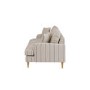 Cream Chenille Grey Striped 3 Seater Sofa - Payton