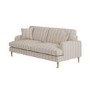 Cream Chenille Grey Striped 3 Seater Sofa - Payton