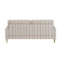 Cream Chenille Grey Striped 3 Seater Sofa - Payton