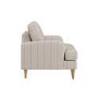 Cream Chenille Blue Striped Armchair - Payton