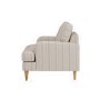 Cream Chenille Blue Striped Armchair - Payton