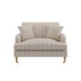 Cream Chenille Blue Striped Love Seat – Payton 