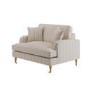 Cream Chenille Blue Striped Love Seat – Payton 