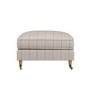 Cream Chenille Blue Striped Footstool - Payton