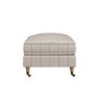 Cream Chenille Blue Striped Footstool - Payton