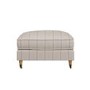 Cream Chenille Blue Striped Footstool - Payton