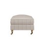 Cream Chenille Blue Striped Footstool - Payton