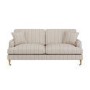 Cream Chenille Blue Striped 3 Seater Sofa - Payton