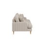 Cream Chenille Blue Striped 3 Seater Sofa - Payton