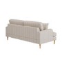 Cream Chenille Blue Striped 3 Seater Sofa - Payton