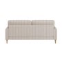 Cream Chenille Blue Striped 3 Seater Sofa - Payton
