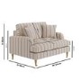 Cream Chenille Burnt Orange Striped Love Seat – Payton