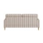 Cream Chenille Burnt Orange Striped 3 Seater Sofa - Payton